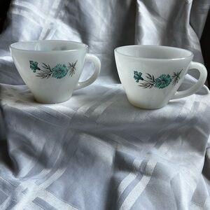 Vintage fire king milk glass teacup/coffee cup